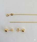 (1-6115-1) Laminado dorado - Juego de eslabones de bolas - BGO