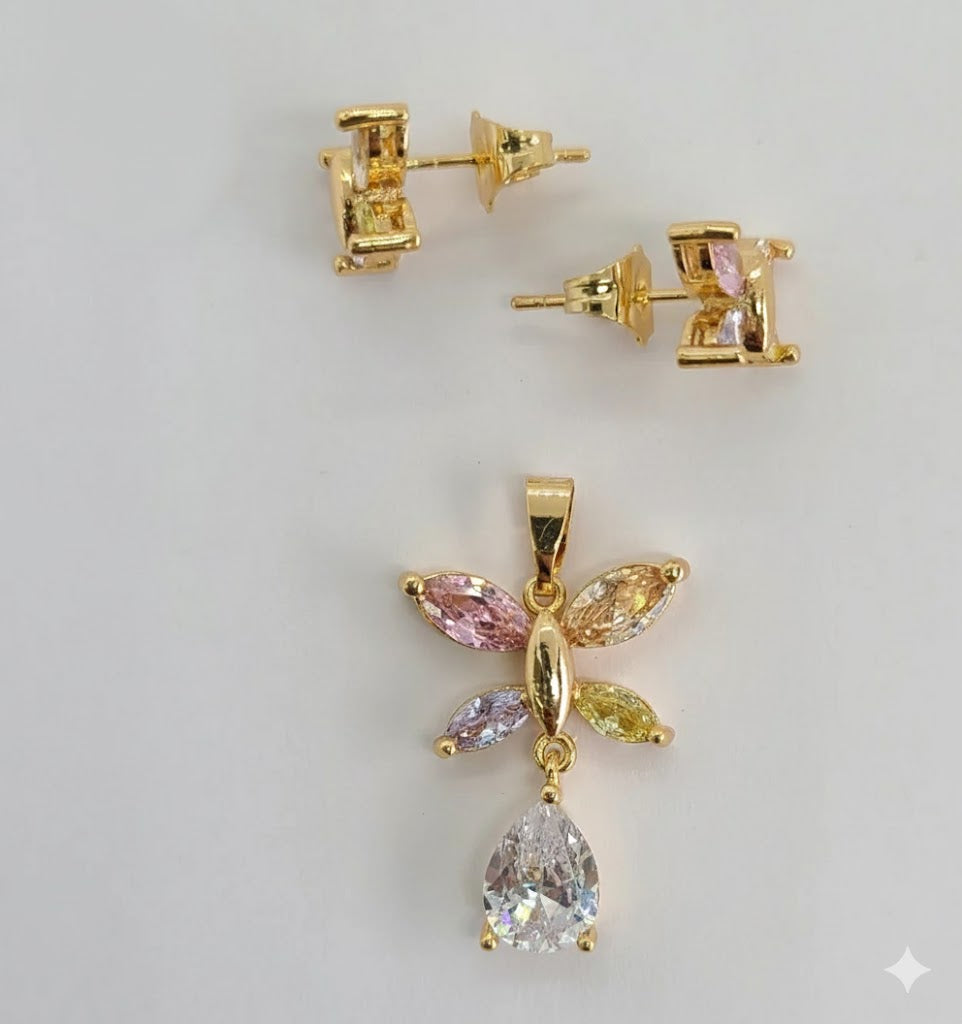 (1-6374) Laminado dorado - Juegos de mariposas - BGO