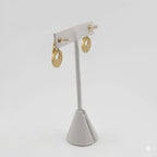 (4-2226) Stainless Steel - Mother of Pearl Long Earrings.