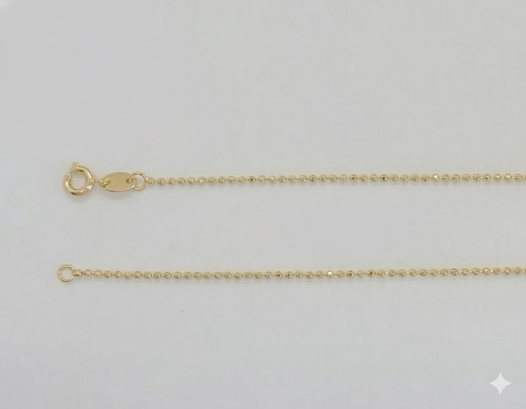 (1-1521) Cadena de eslabones de bolas laminada en oro de 1,5 mm - BGF