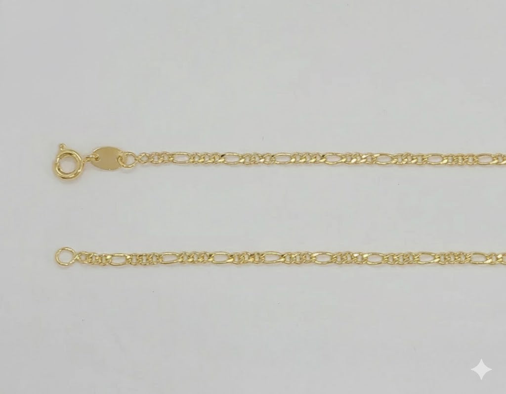 (1-1948) Laminado dorado - Cadena de eslabones Figaro de 2,5 mm - BGF