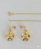 (1-6083) Laminado Dorado - Juego de Flores - BGO