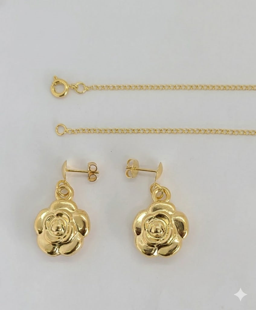 (1-6083) Laminado Dorado - Juego de Flores - BGO