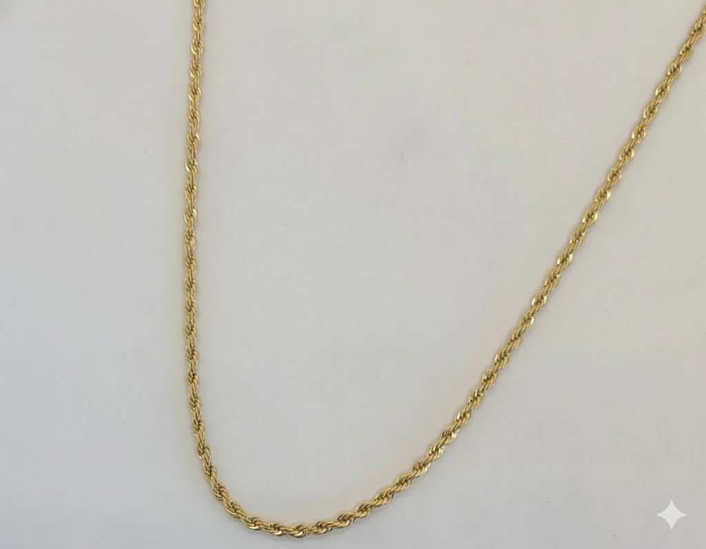 (4-3212) Cadena de eslabones de cuerda de acero inoxidable de 2 mm - 20"