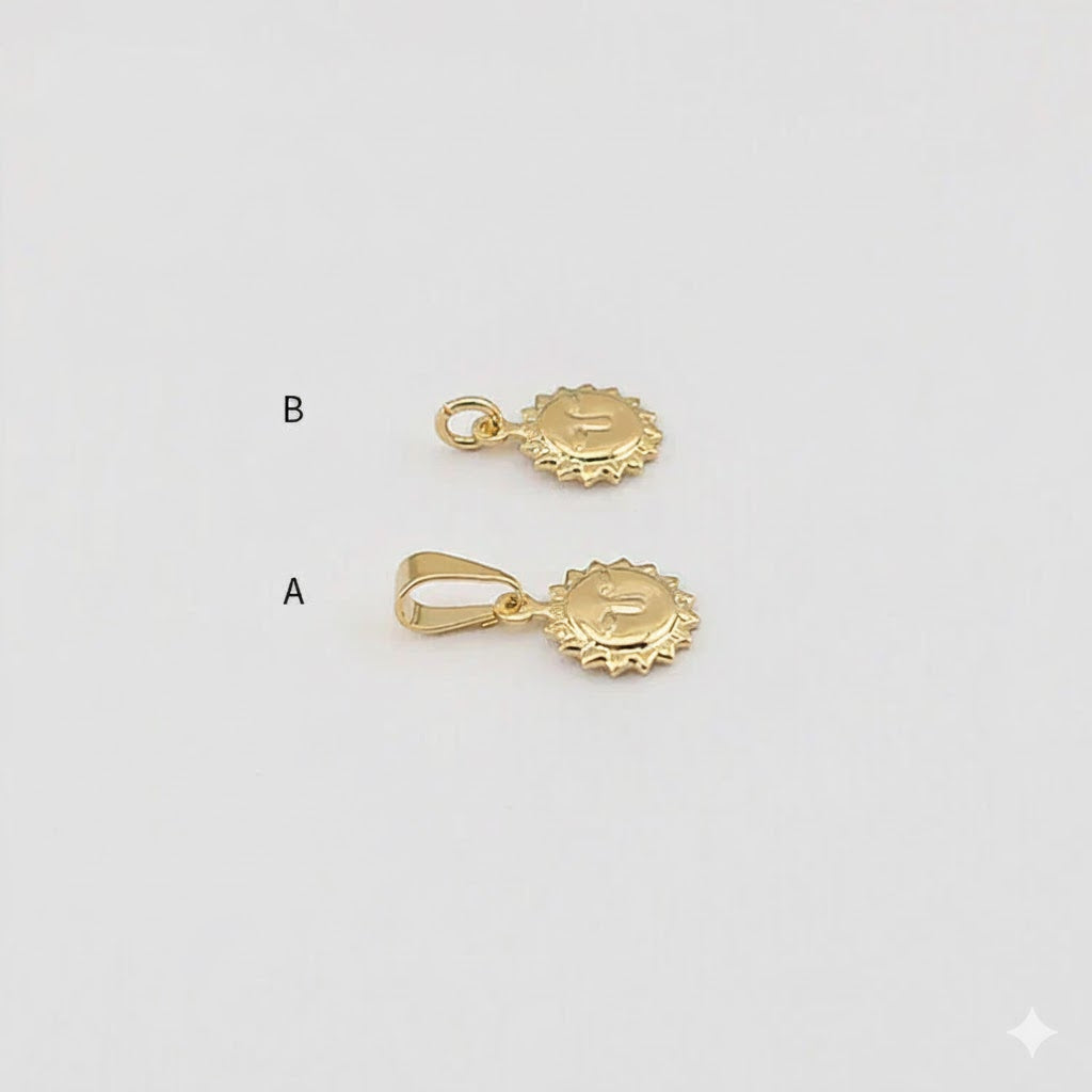 (1-2002-1) Colgante de sol laminado en oro - BGF