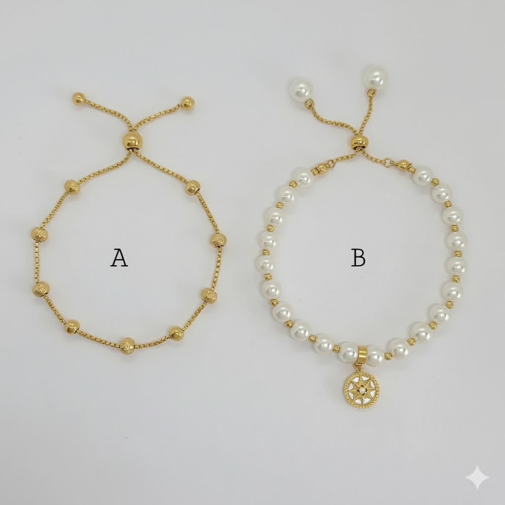 (MBRA-31) Stainless Steel - Adjustable Bracelet.