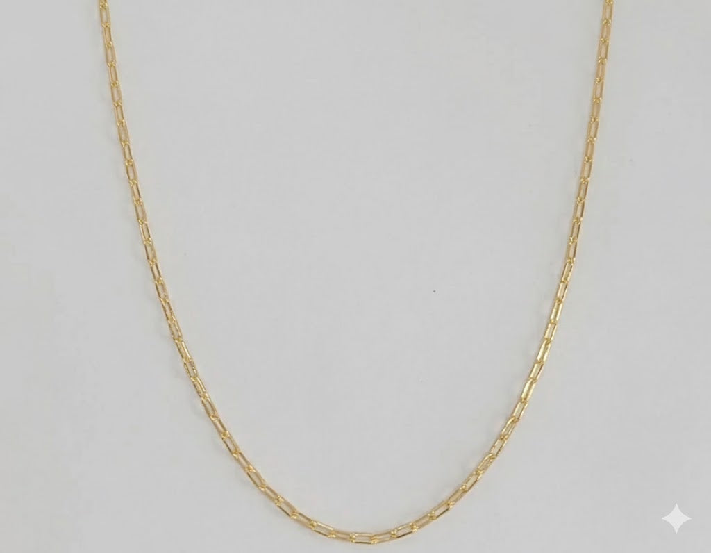 (1-1813-6) Cadena de eslabones con clip de papel de 1,5 mm laminado en oro - BGF