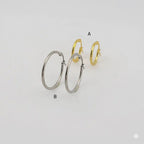 (4-2160) Stainless Steel - Classic Plain Hoops.
