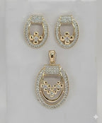 (1-6253) Laminado dorado - Juego de circonitas bicolor - BGO