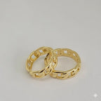 (1-3058-1) Gold Laminate - Curb Link Ring - BGO