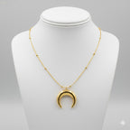 (4-7084) Collar de eslabones de bolas de acero inoxidable de 1 mm con colgante - 18".