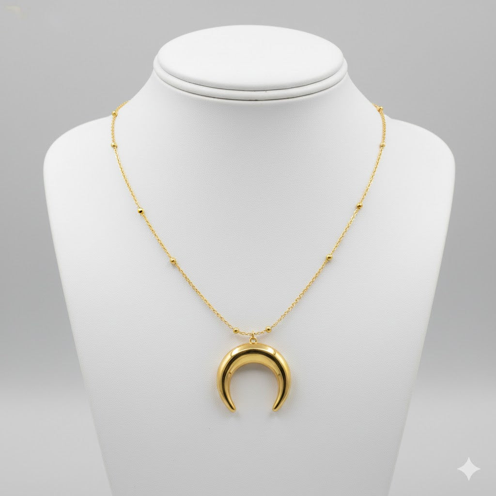 (4-7084) Collar de eslabones de bolas de acero inoxidable de 1 mm con colgante - 18".