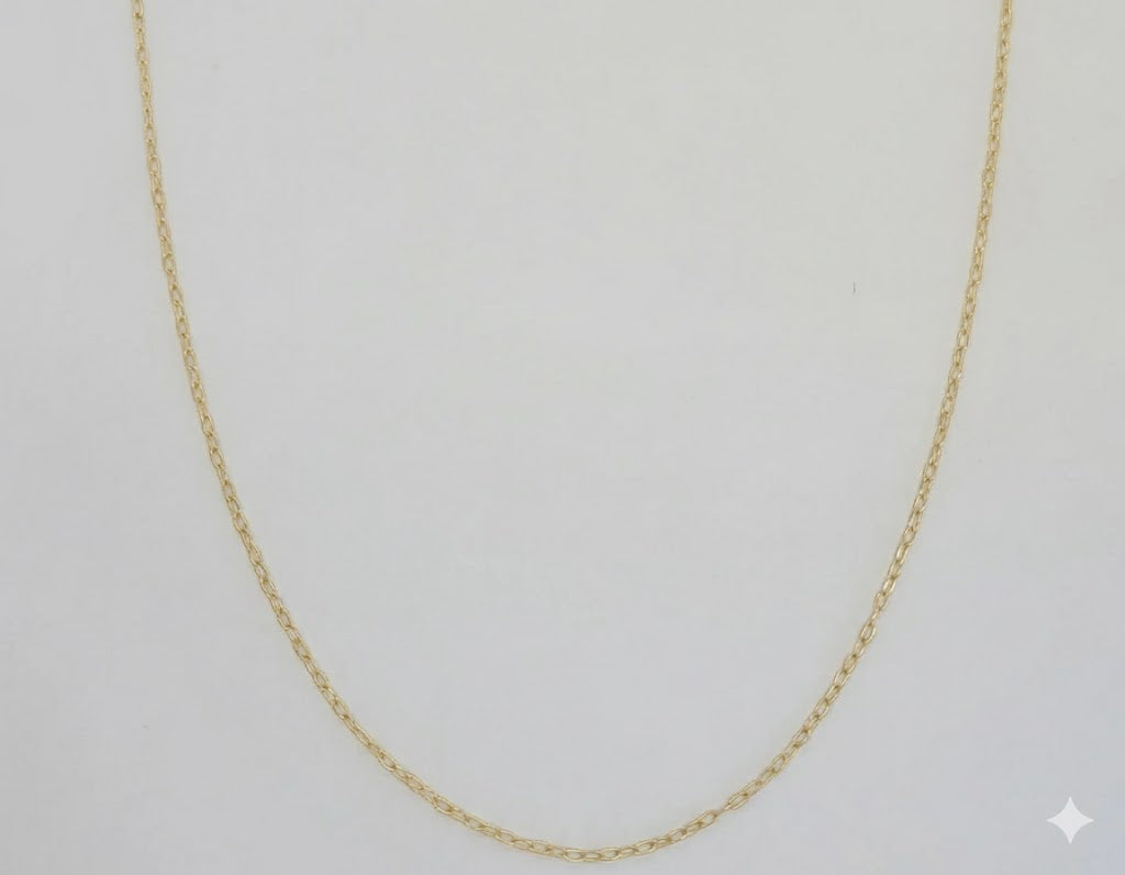 (1-1866) Laminado dorado - Cadena de eslabones rolo abiertos de 1,5 mm - BGF