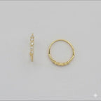 (1-3013-2) Anillo de circonitas laminadas en oro - BGF