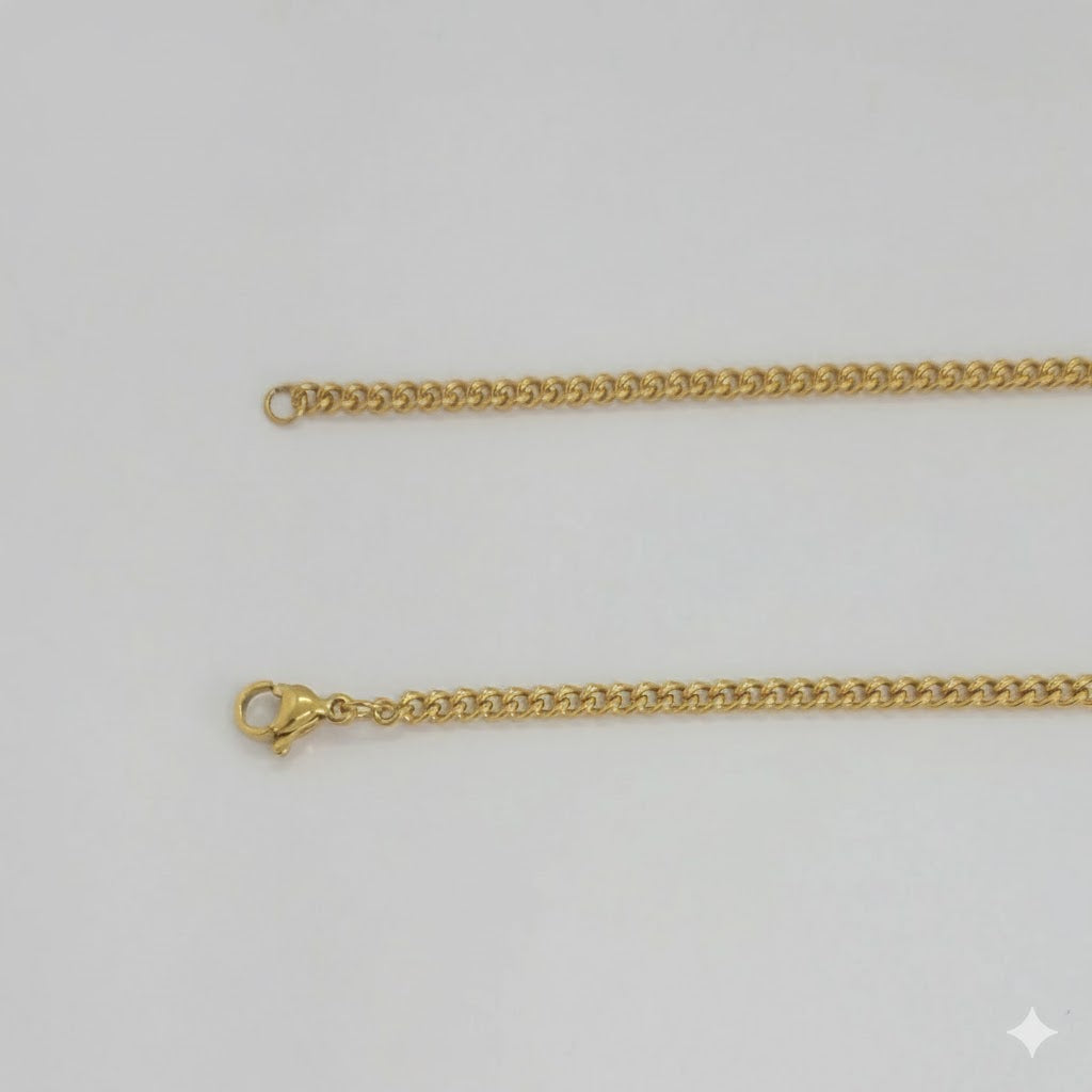 (4-3171) Stainless Steel - 2.5mm Curb Link Chain.