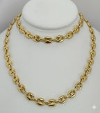 (4-7043) Juego de eslabones marineros de acero inoxidable de 9,5 mm para hombre.