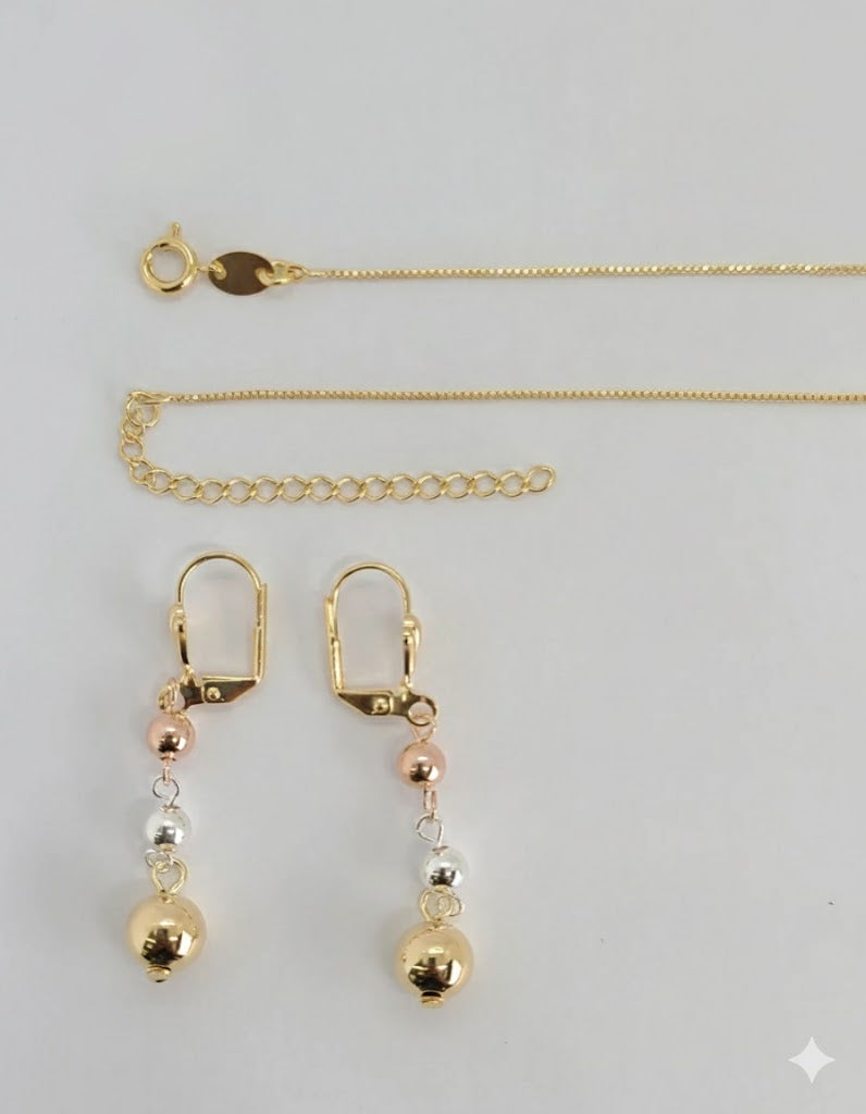 (1-6132) Laminado dorado - Juego de bolas de tres tonos - BGF