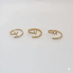 (1-3042) Gold Laminate - Adjustable Letter Ring - BGF