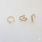 (1-3042) Gold Laminate - Adjustable Letter Ring - BGF
