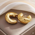 24 Pairs Gold Hoop Earrings Set for Women Hypoallergenic Chunky Chain Twisted Open Hoops Dangle Earring Packs for Birthday Jewelry Gift