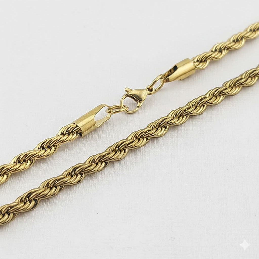 (4-3215) Stainless Steel - 4.5mm Rope Link Chain.