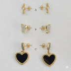 (4-2168) Stainless Steel - Earrings.