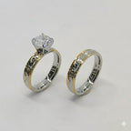 (4-0095-1) Stainless Steel - Wedding Rings.