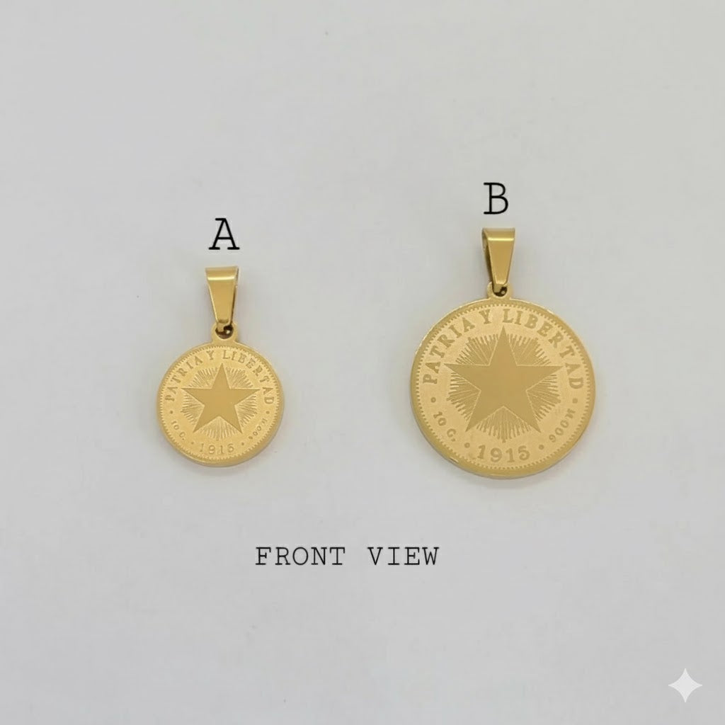 (4-2003) Acero inoxidable - Colgantes de monedas.