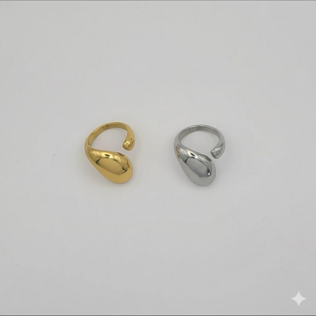 (4-0007) Acero inoxidable - Anillo de lágrima abierto.