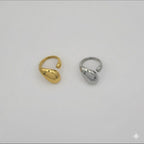 (4-0007) Acero inoxidable - Anillo de lágrima abierto.