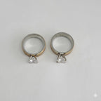 (4-0069-2) Stainless Steel - Three Tones Engagement Ring.