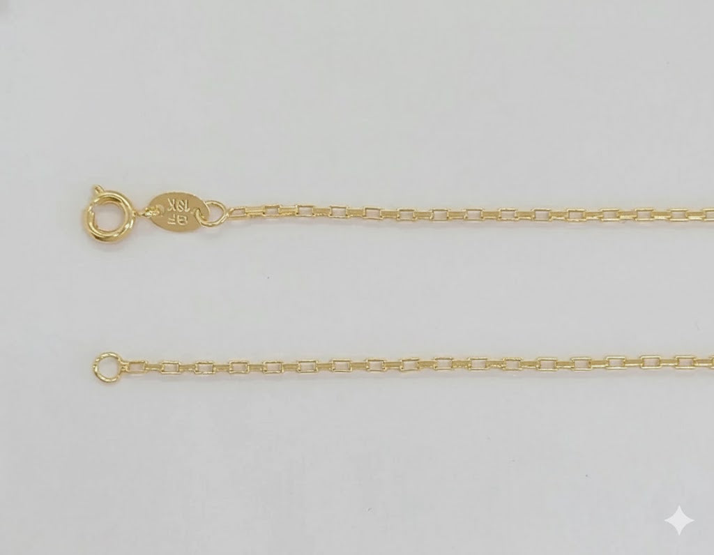 (1-1813-2) Cadena de eslabones con clip de papel de 1,5 mm laminado en oro - BGF