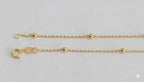 (1-0059) Gold Laminate - 1.5mm Satellite Link Anklet - 10" - BGF