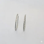 (4-2128) Stainless Steel -Thin Twisted Hoops.