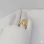 (4-0007) Acero inoxidable - Anillo de lágrima abierto.