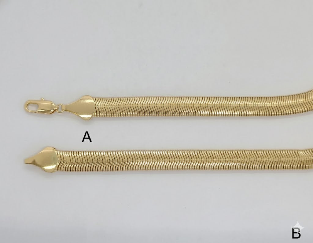 (1-1633) Laminado dorado - Cadena de eslabones de espiga mágica de 10 mm - BGF