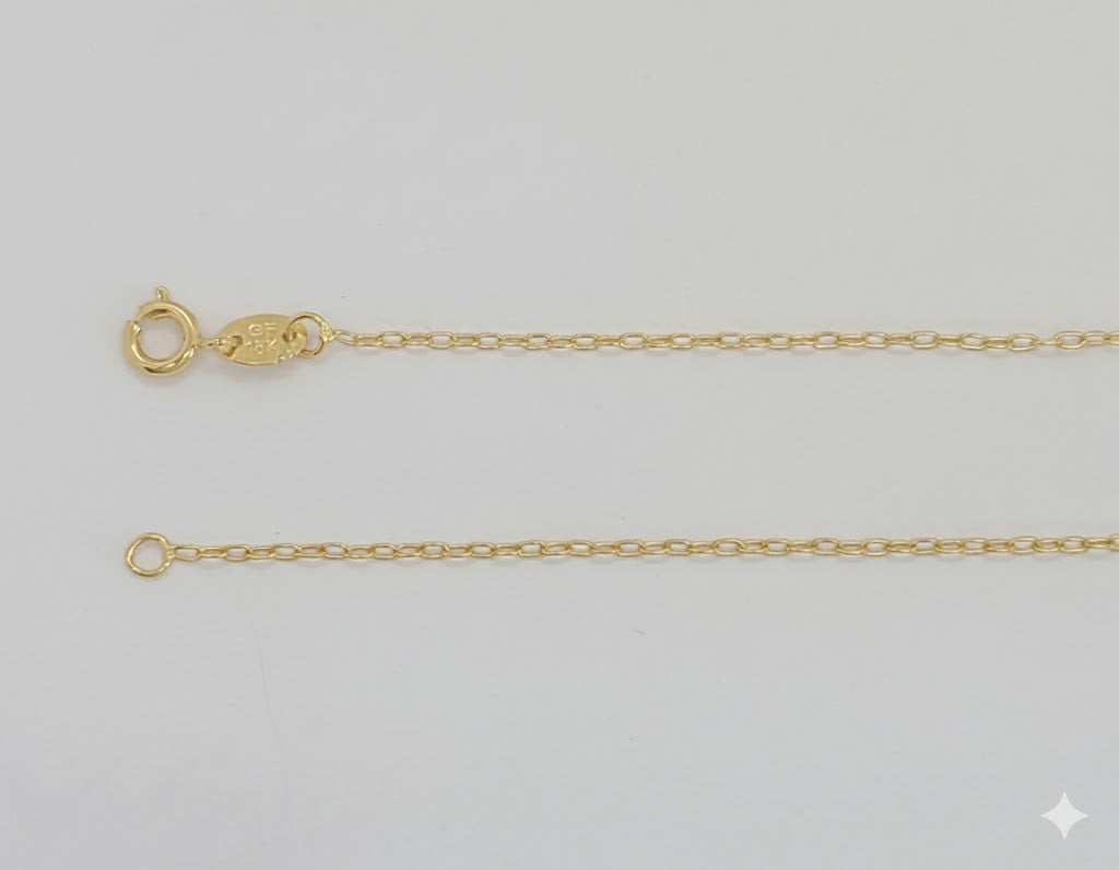 (1-1866) Laminado dorado - Cadena de eslabones rolo abiertos de 1,5 mm - BGF