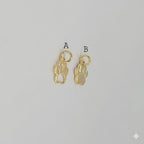 (1-2014) Laminado dorado - Colgantes pequeños de pata de perro - BGF