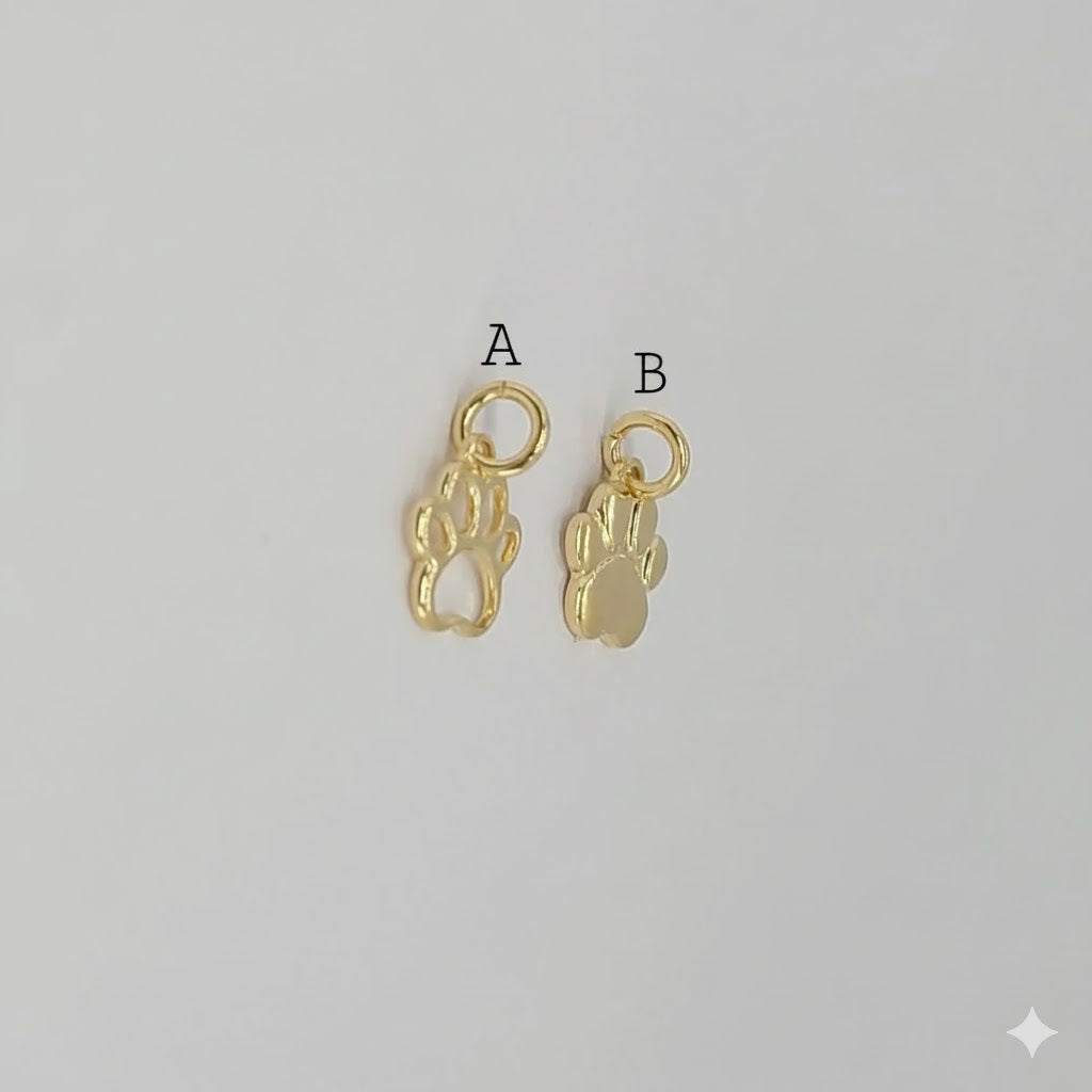 (1-2014) Laminado dorado - Colgantes pequeños de pata de perro - BGF