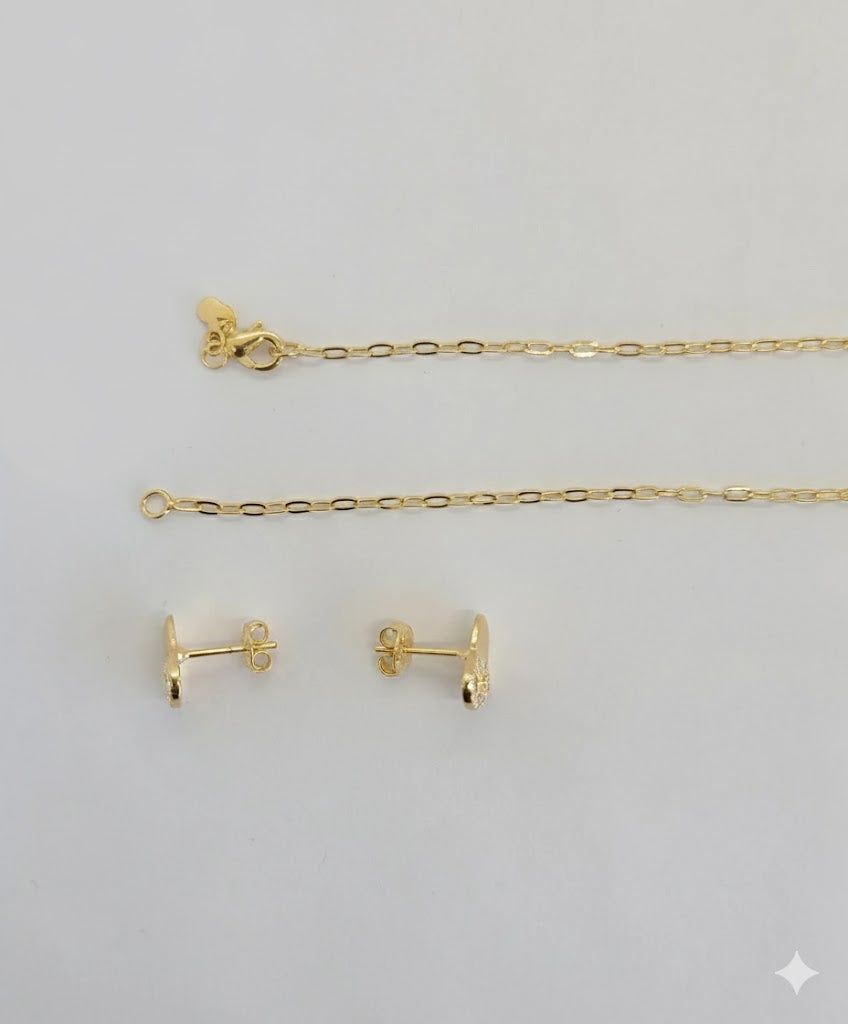 (1-6506) Laminado dorado - Conjunto de corazones - BGF