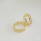 (1-3058-1) Gold Laminate - Curb Link Ring - BGO