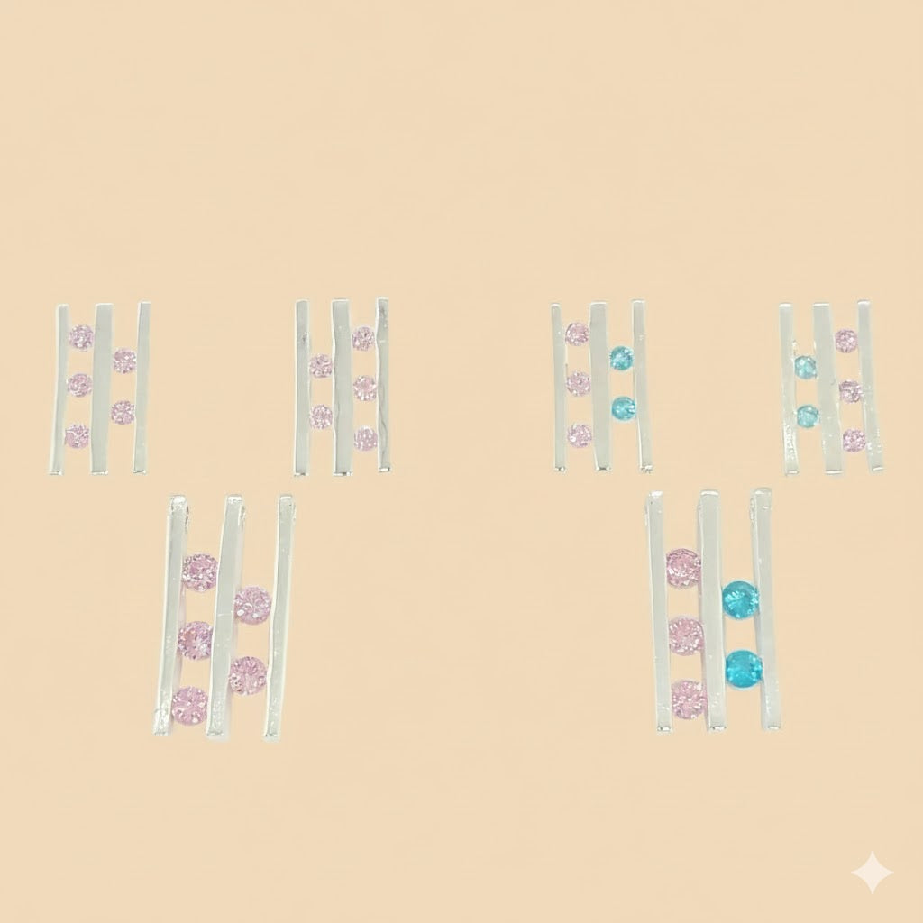 (2-6399) Conjunto Plata Ley 925 - Circonitas.