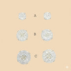 (2-3011) 925 Sterling Silver - Round Zircon Stud Earrings.