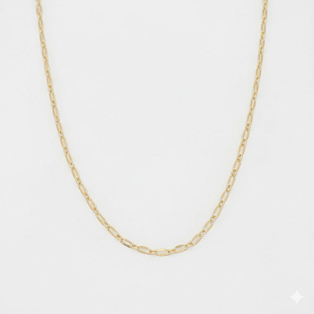 (1-1516) Cadena de eslabones estilo marinero alternativa laminada en oro de 2,3 mm - BGF