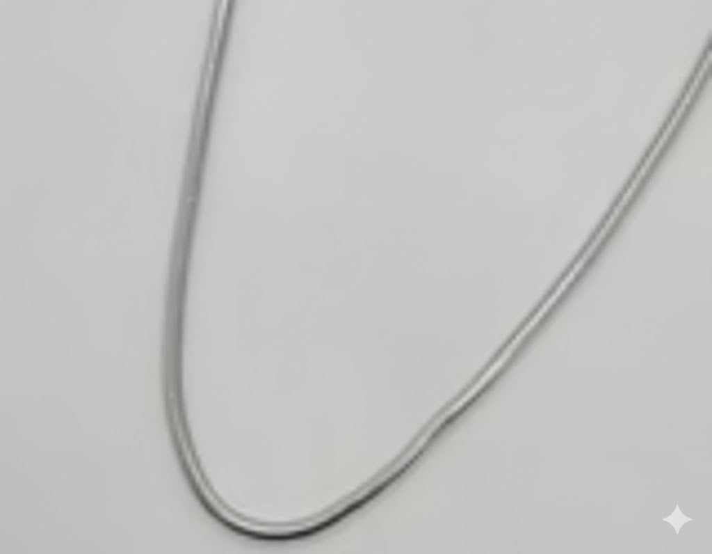 (4-3112) Stainless Steel - 2.5mm Round Snake Link Chain.