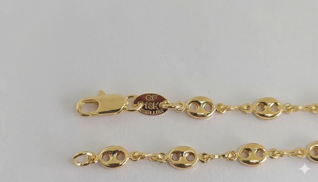 (1-0426) Laminado dorado - Enlace hueco de 4,5 mm - BGF