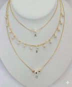 (1-6512-2) Laminado de Oro - Collar de Perlas - BGF