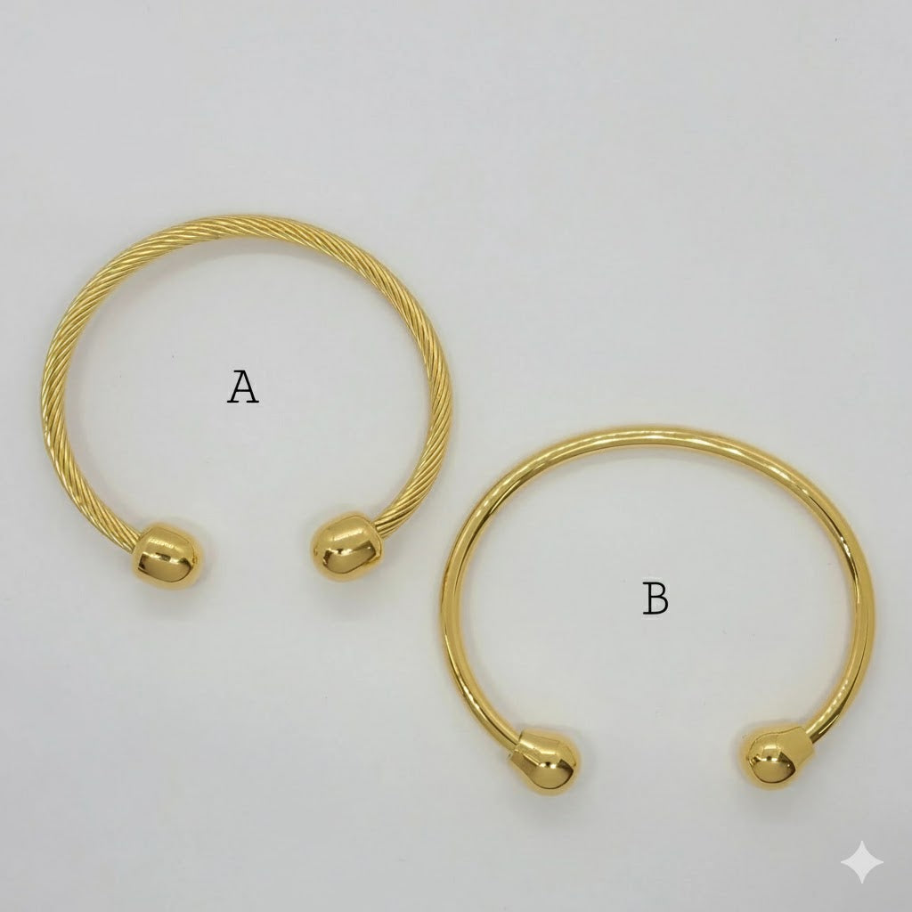 (4-5014) Stainless Steel - 4mm Open Bangle.