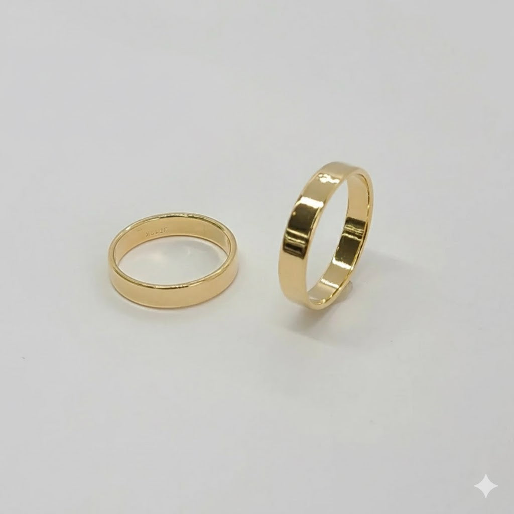 (1-3074) Gold Laminate - Classic Band Ring - BGF
