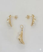 (1-6259) Laminado dorado - Juego de hojas de perla - BGO